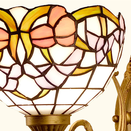 Semicircle Lotus Iron Glass Wall Lamp