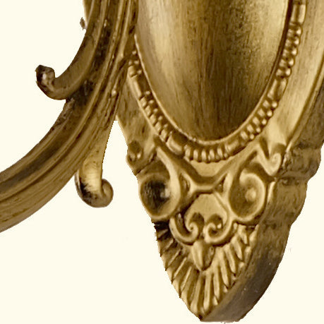 Semicircle Lotus Iron Glass Wall Lamp