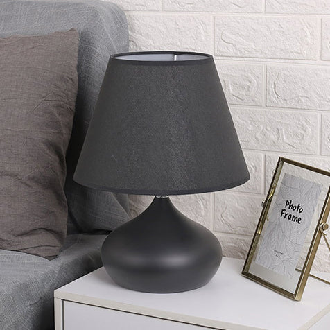 Teardrop Round Iron Fabric Table Lamp