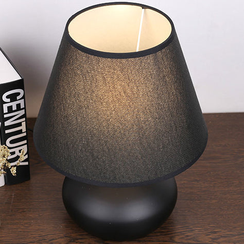 Teardrop Round Iron Fabric Table Lamp
