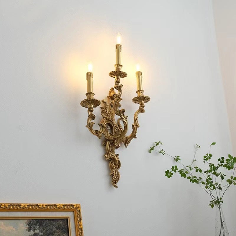 Branch Carved Copper 2/3 2-Light Wall Lamp