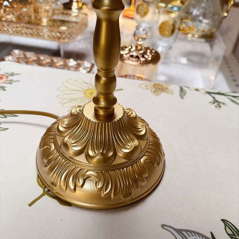 Half Round Tassel Bamboo Table Lamp