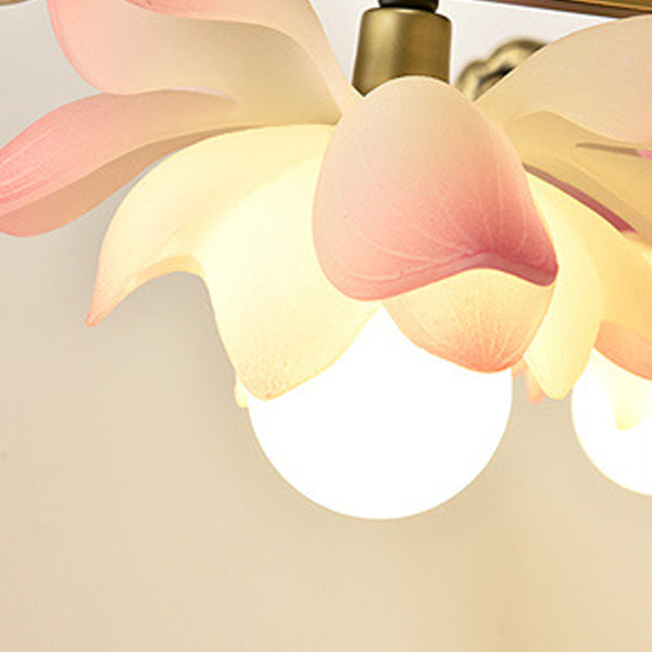 Lotus Leaf Round Resin Table Lamp