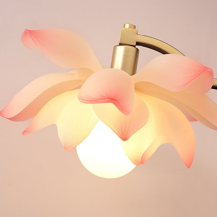 Lotus Leaf Round Resin Table Lamp