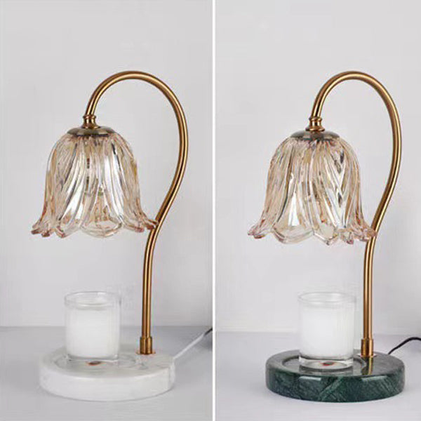 Bellflower Disc Marble Iron Table Lamp