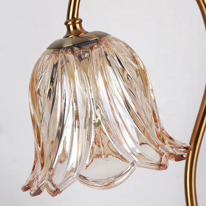 Bellflower Disc Marble Iron Table Lamp