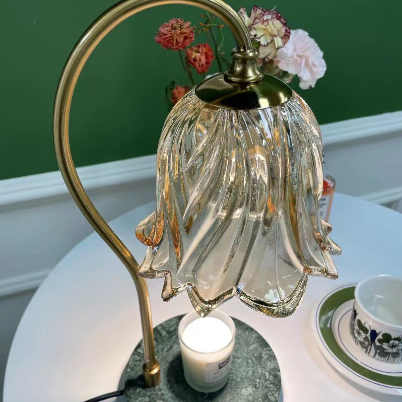 Bellflower Disc Marble Iron Table Lamp