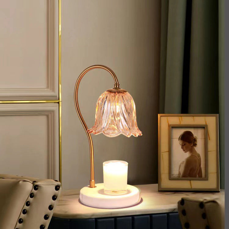 Bellflower Disc Marble Iron Table Lamp