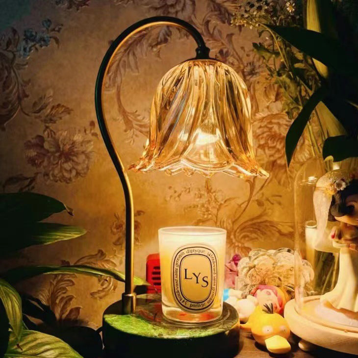 Bellflower Disc Marble Iron Table Lamp