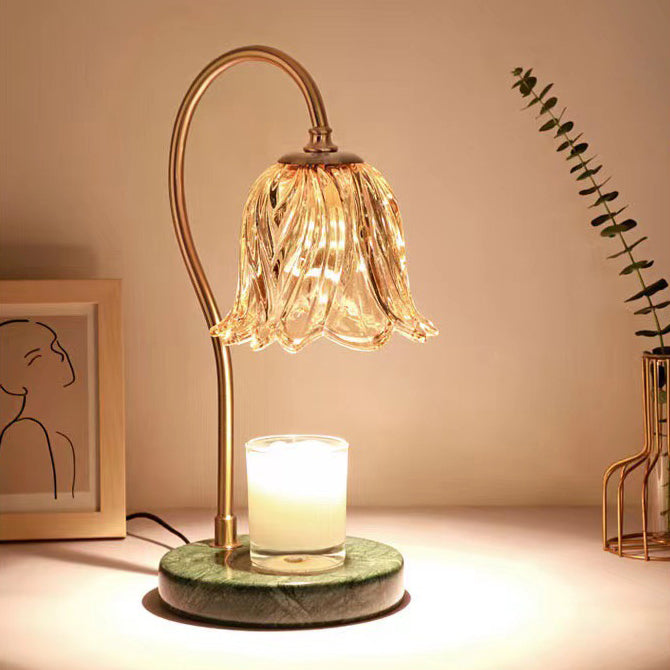 Bellflower Disc Marble Iron Table Lamp