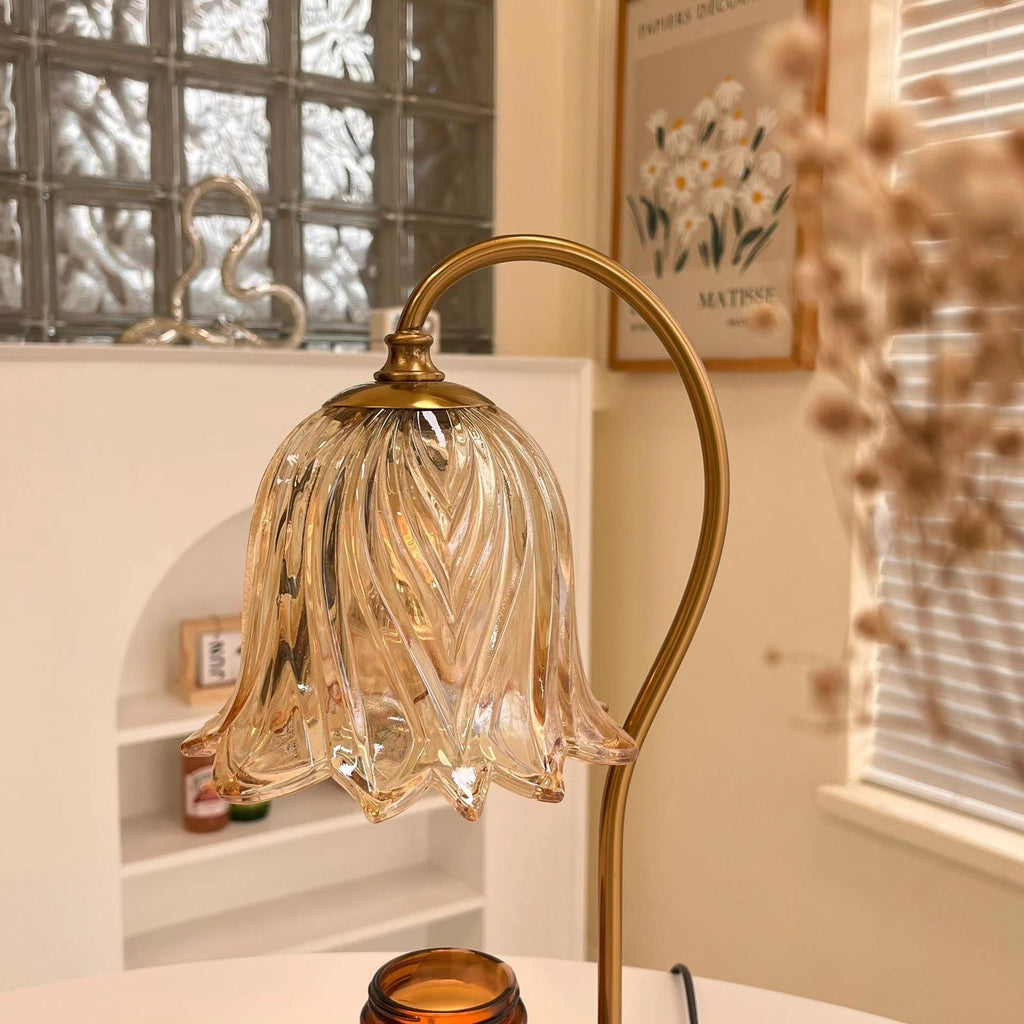 Bellflower Disc Marble Iron Table Lamp