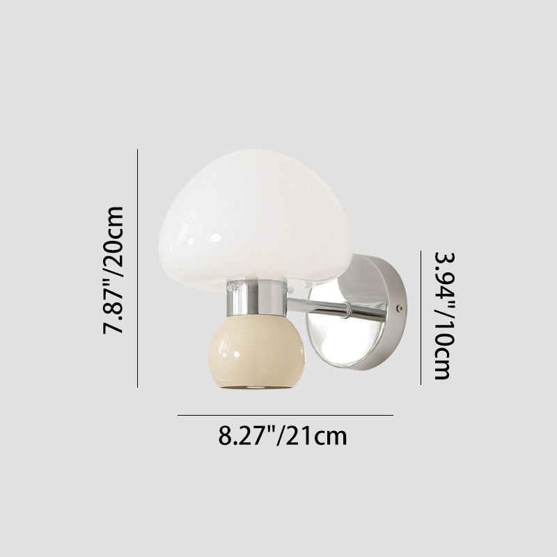 Mushroom Ball Iron PE Wall Lamp