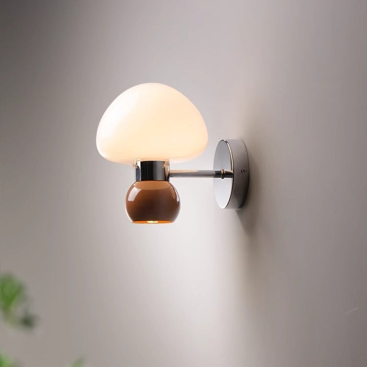 Mushroom Ball Iron PE Wall Lamp