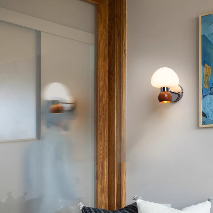 Mushroom Ball Iron PE Wall Lamp