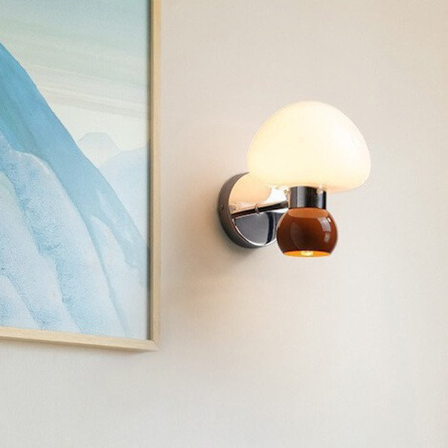 Mushroom Ball Iron PE Wall Lamp