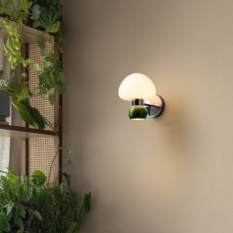 Mushroom Ball Iron PE Wall Lamp