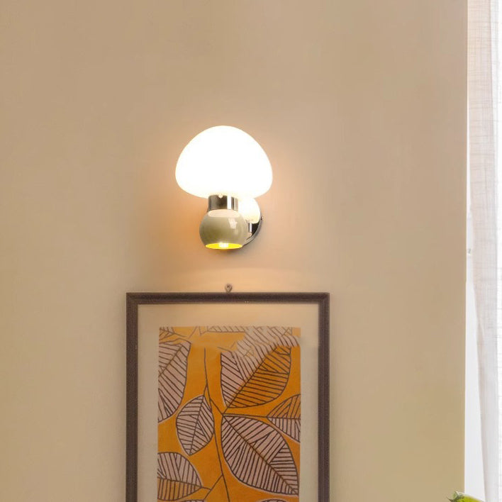 Mushroom Ball Iron PE Wall Lamp