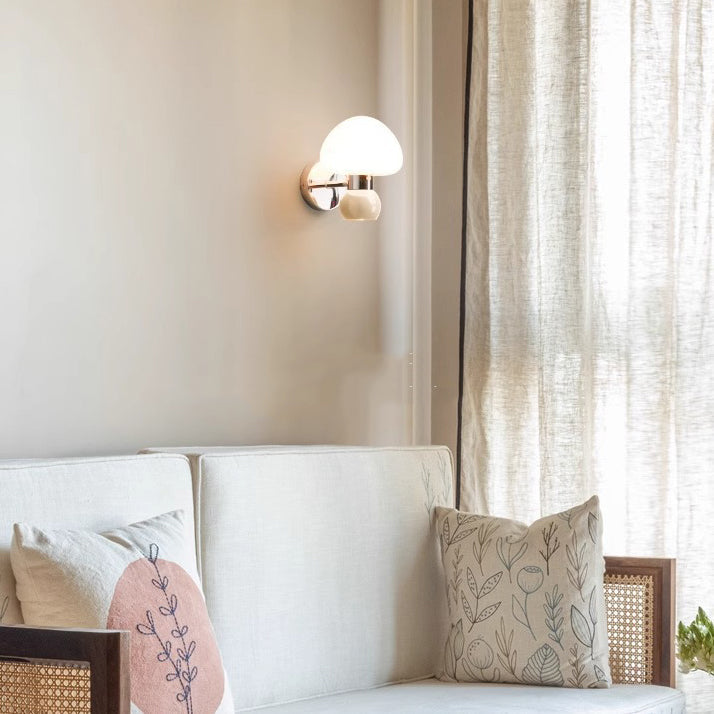 Mushroom Ball Iron PE Wall Lamp