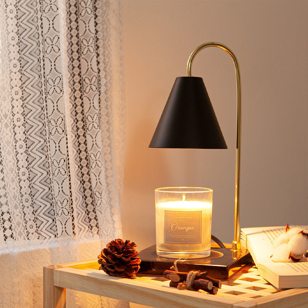 Round Square Iron Marble Table Lamp