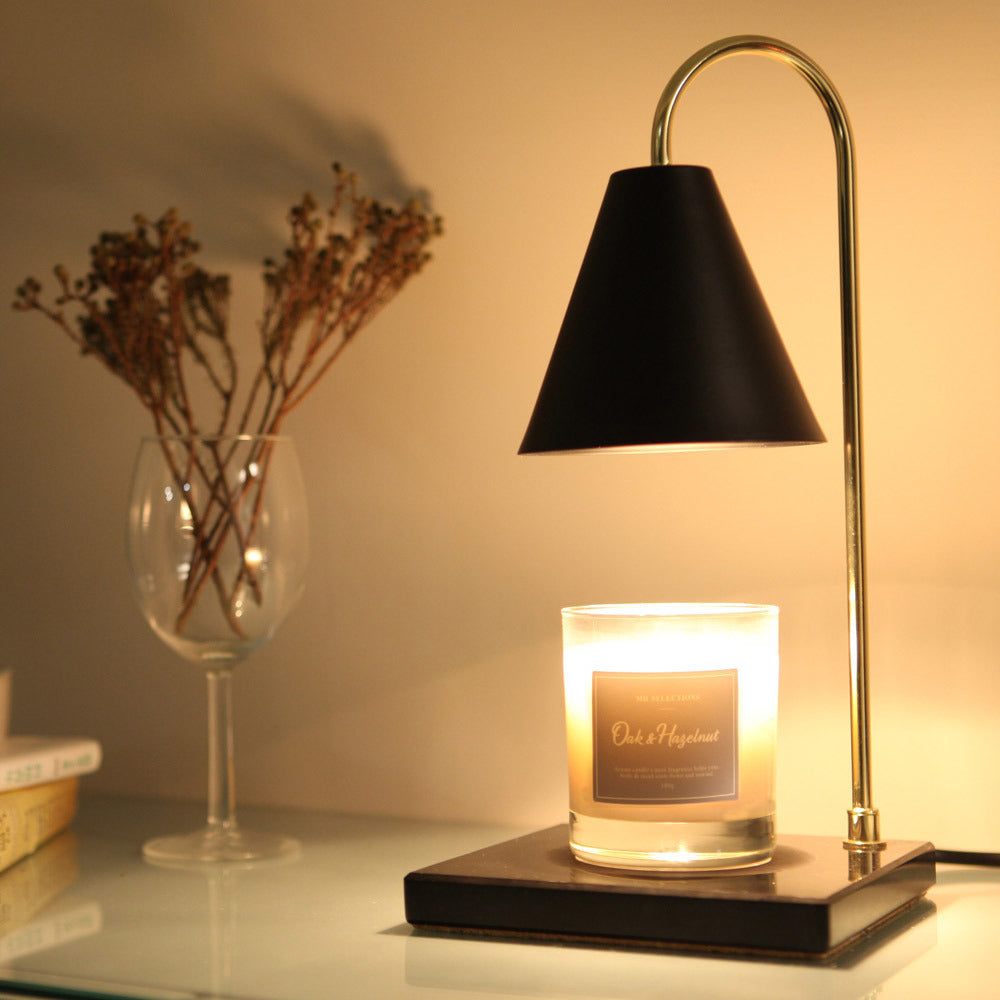 Round Square Iron Marble Table Lamp