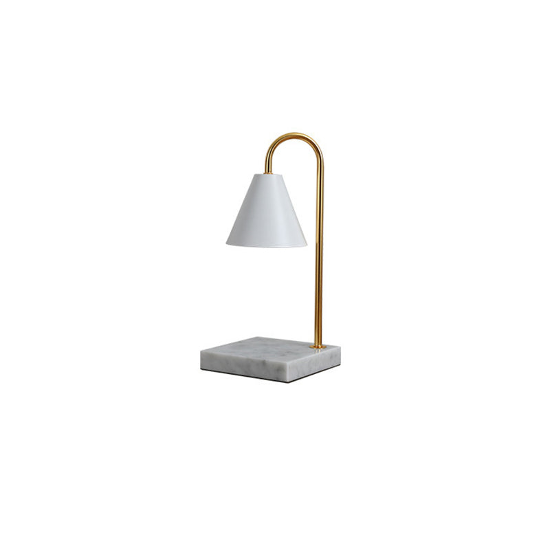 Round Square Iron Marble Table Lamp
