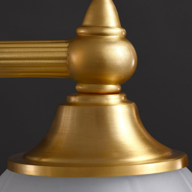 Floral Round Copper Glass Table Lamp