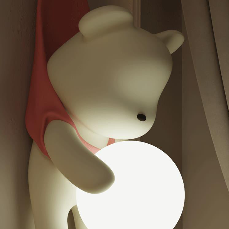 Cartoon Kids Bear Resin Wall Lamp
