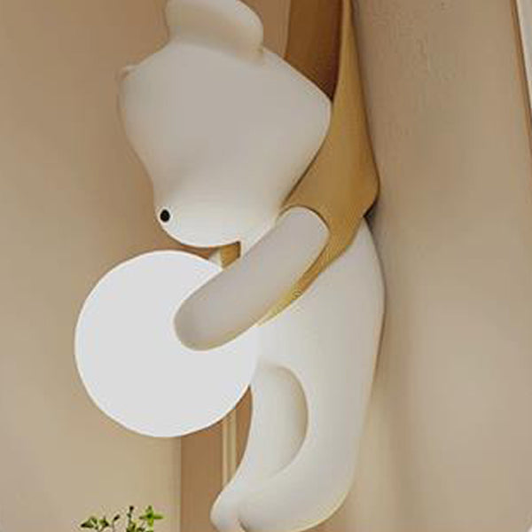 Cartoon Kids Bear Resin Wall Lamp