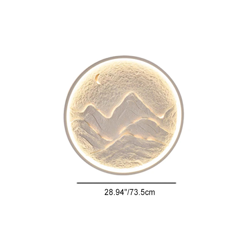 Round Mountain Iron Plaster Wall Lamp