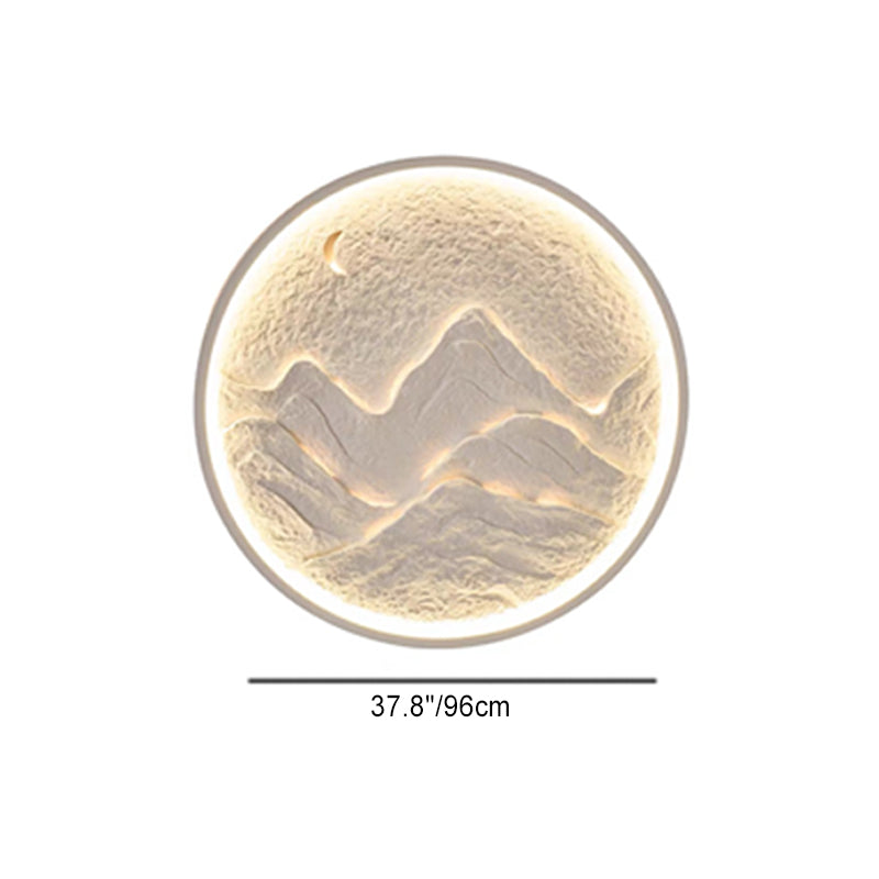 Round Mountain Iron Plaster Wall Lamp