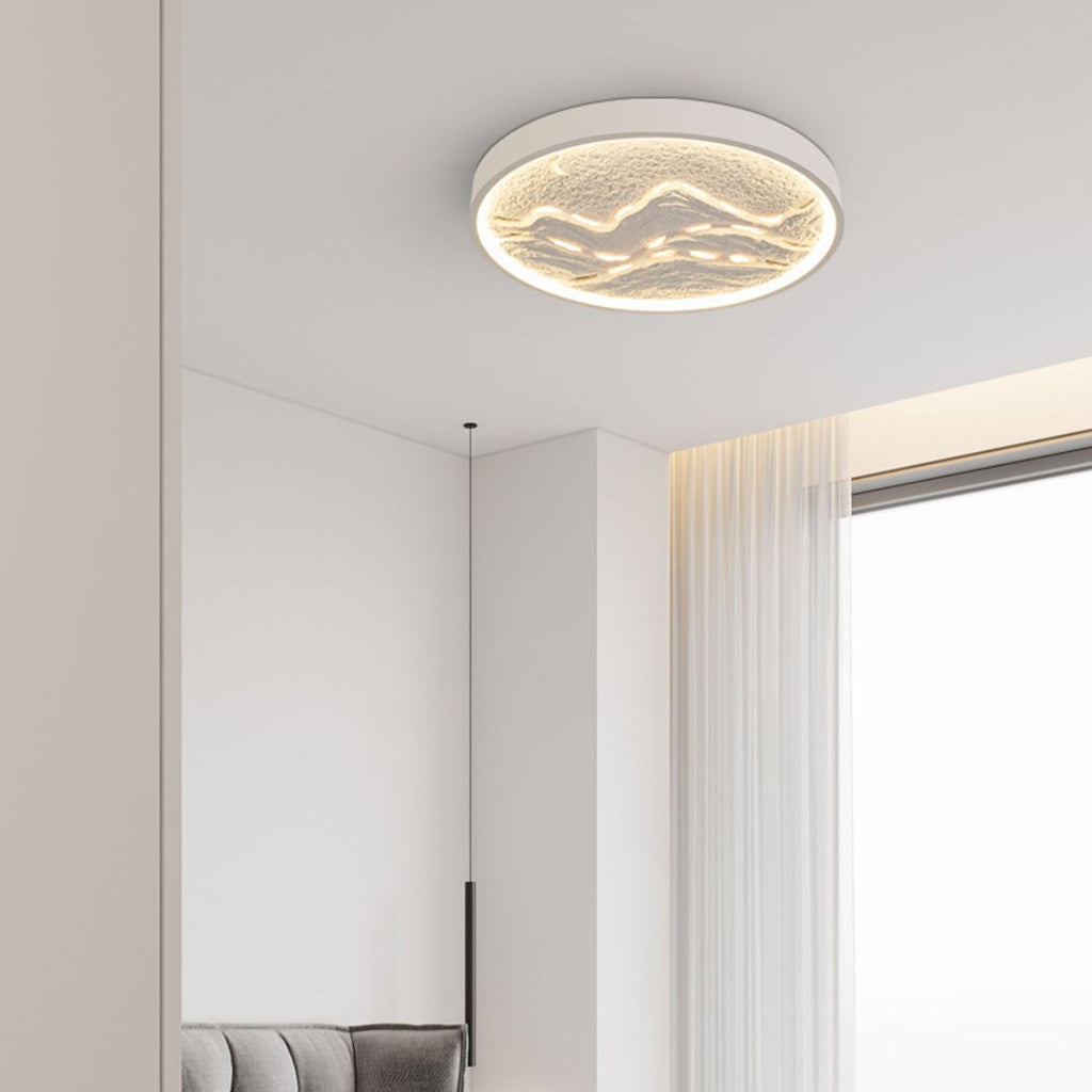 Round Mountain Iron Plaster Wall Lamp