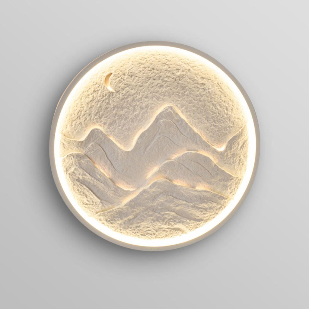 Round Mountain Iron Plaster Wall Lamp
