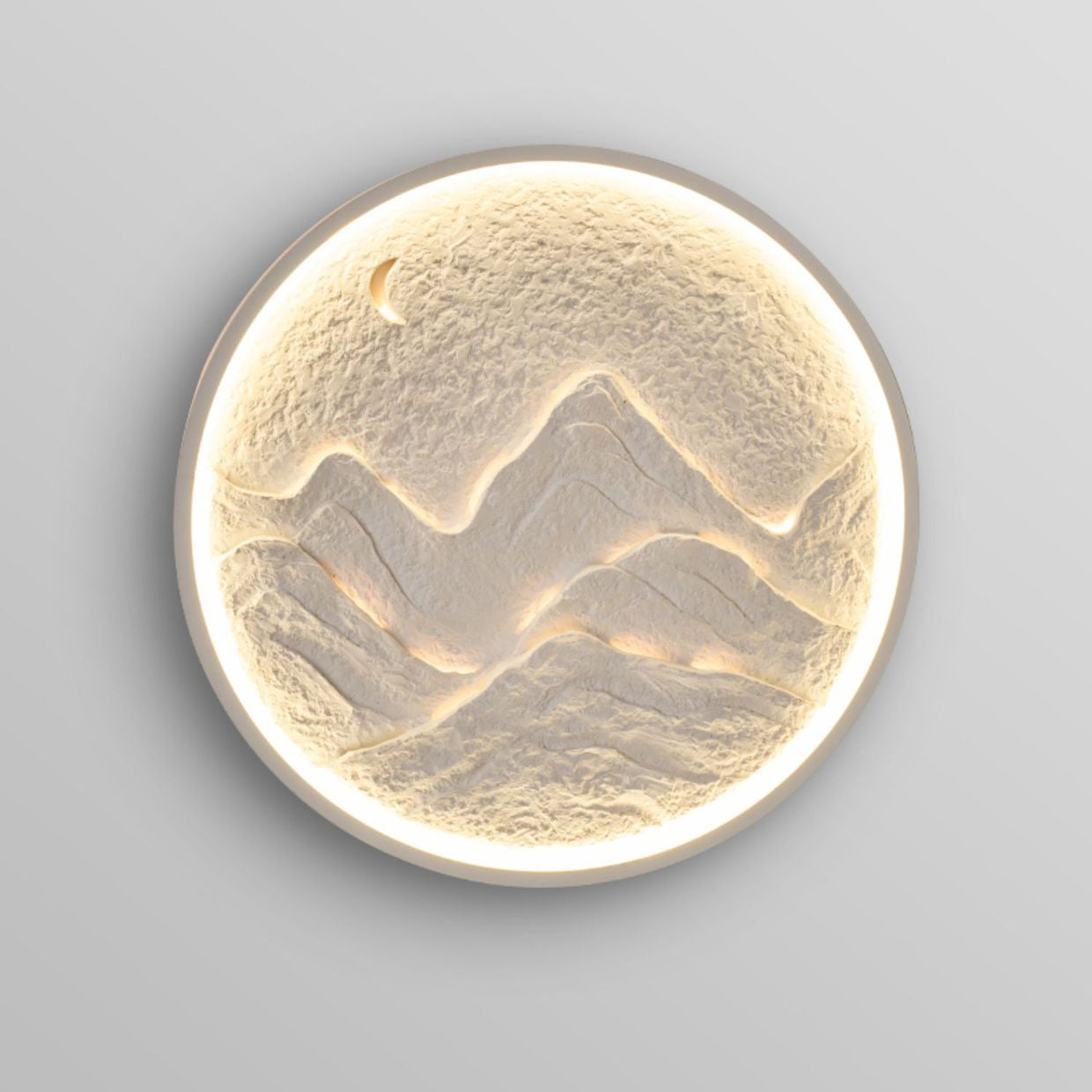 Round Mountain Iron Plaster Wall Lamp