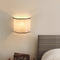 Fabric Semicircle Bedroom Wall Lamp