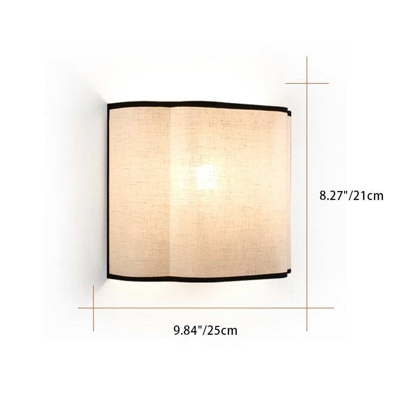 Fabric Semicircle Bedroom Wall Lamp