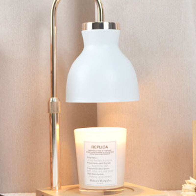 Iron Wood Square Melting Table Lamp