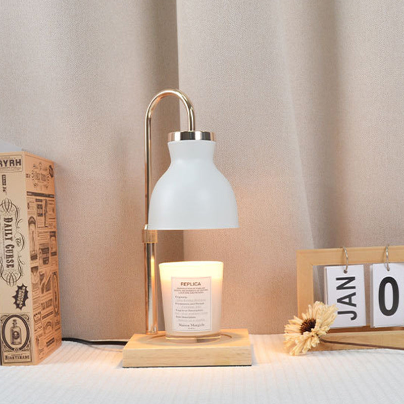 Iron Wood Square Melting Table Lamp