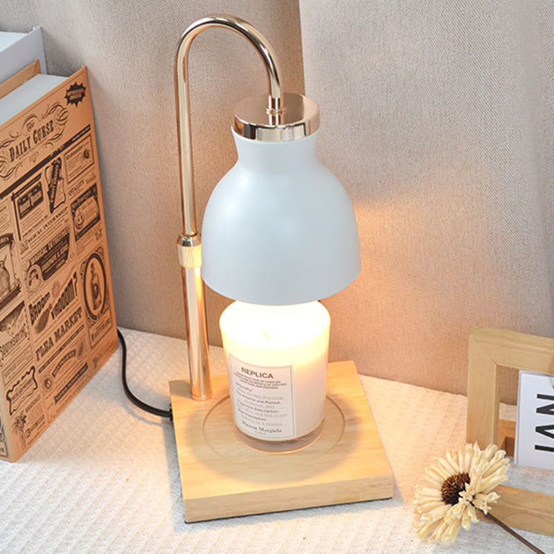 Iron Wood Square Melting Table Lamp