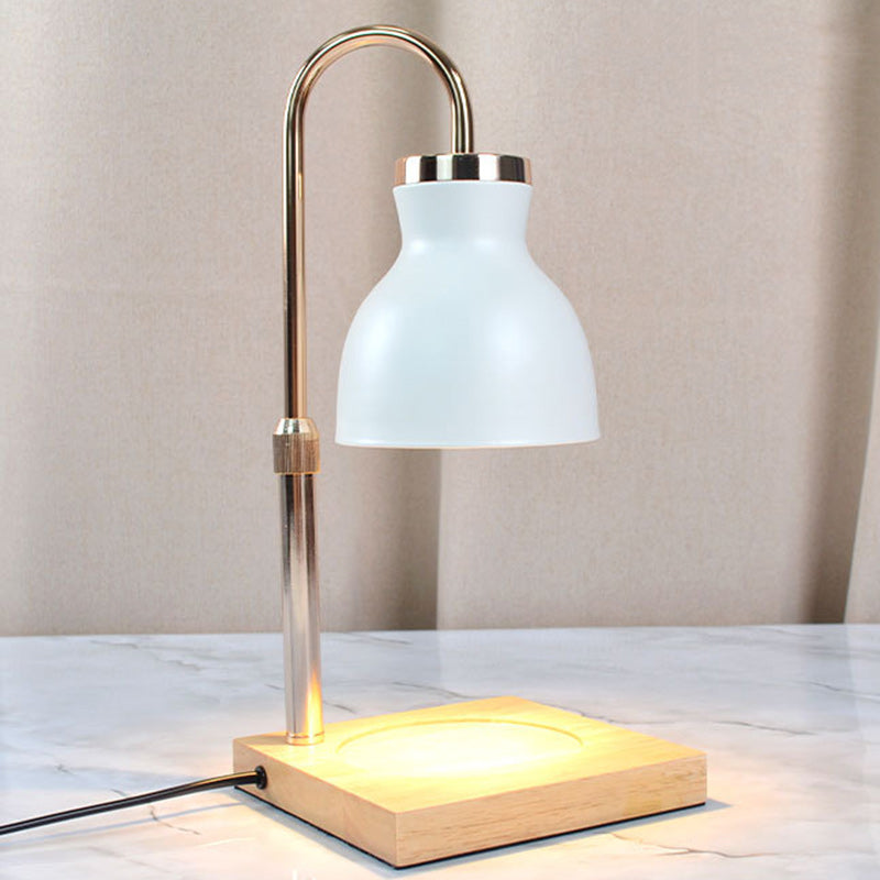 Iron Wood Square Melting Table Lamp