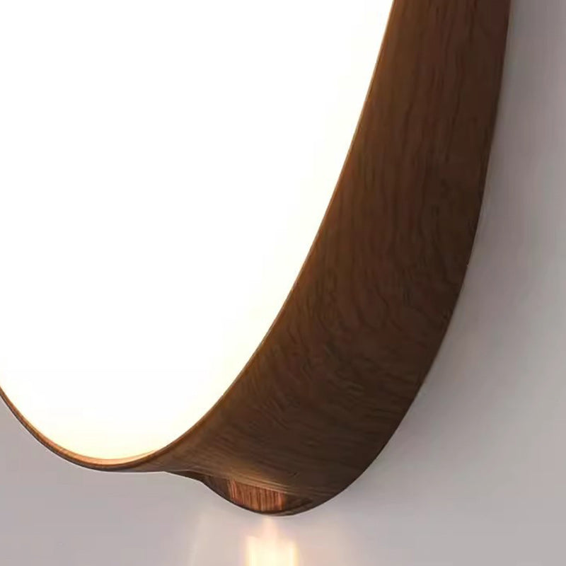 Oval Wood Grain ABS Outdoor Light