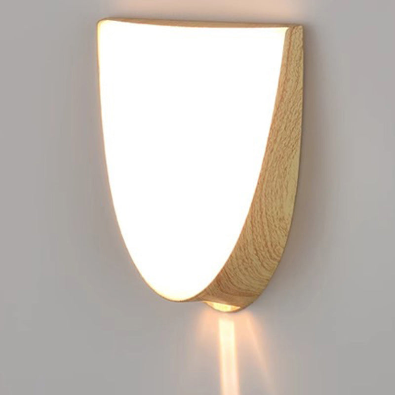 Oval Wood Grain ABS Outdoor Light
