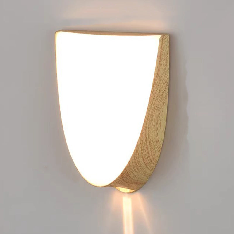 Oval Wood Grain ABS Outdoor Light