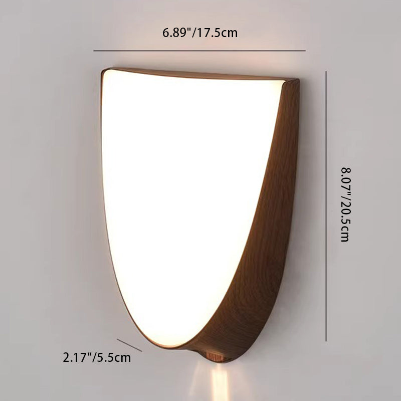 Oval Wood Grain ABS Outdoor Light