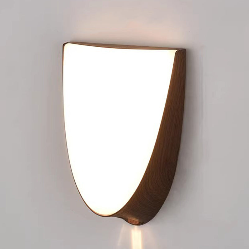 Oval Wood Grain ABS Outdoor Light
