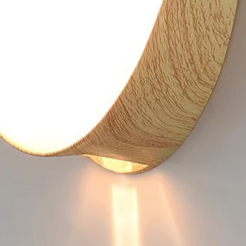 Oval Wood Grain ABS Outdoor Light