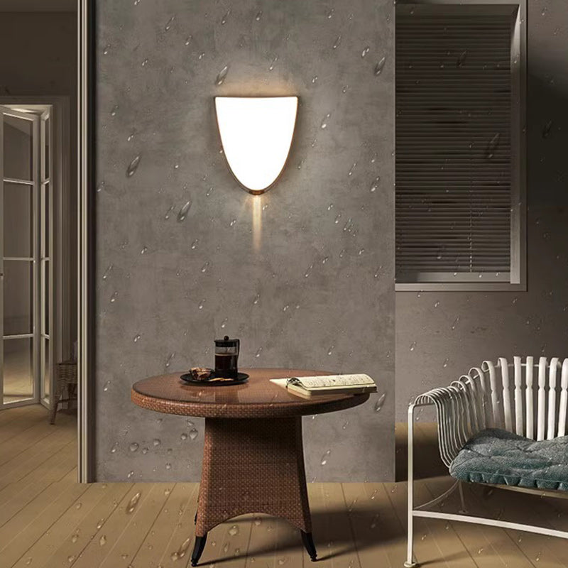 Oval Wood Grain ABS Outdoor Light