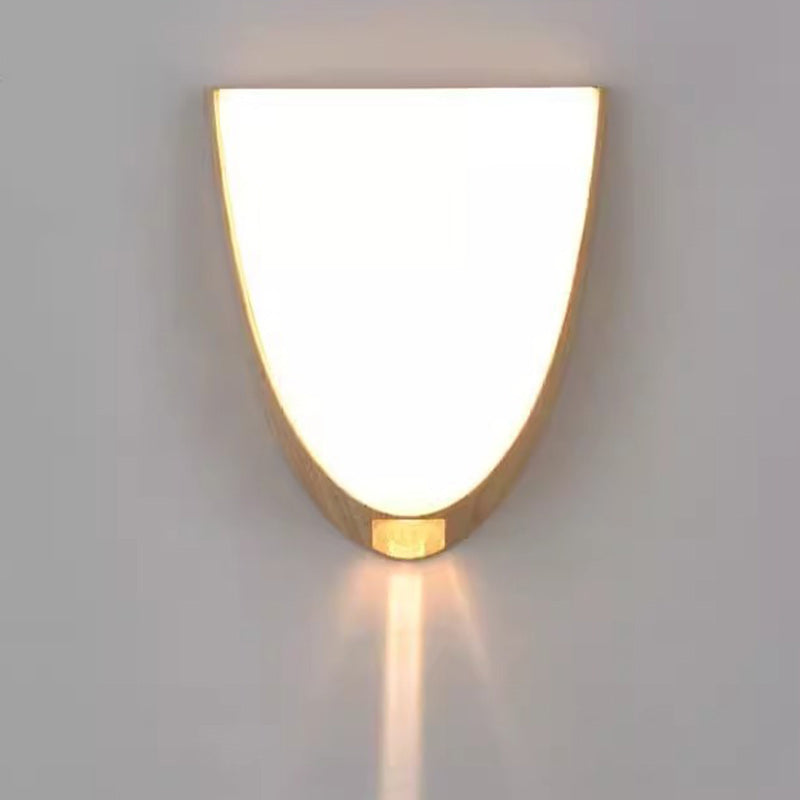 Oval Wood Grain ABS Outdoor Light