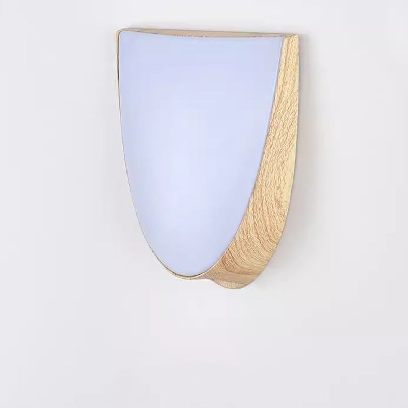 Oval Wood Grain ABS Outdoor Light