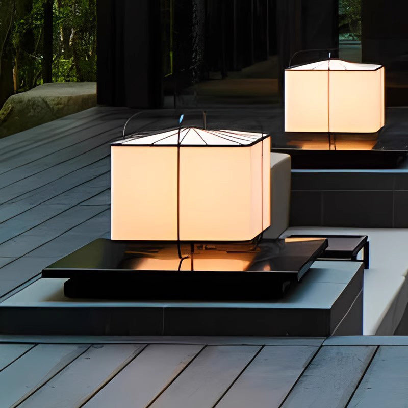 Fabric Square Patio Outdoor Light
