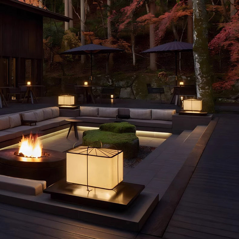 Fabric Square Patio Outdoor Light